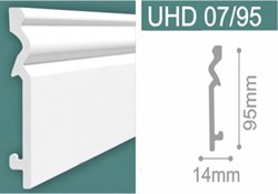 Плинтус СОЛИД напольный ударопрочный UHD07/95, белый, L2.4м/TM Unica/12 - фото 68869