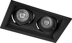 Светильник потолочный FERON встраиваемый DLT202 2*50W MR16 G5.3 черный 32442 - фото 68958