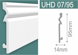 Плинтус СОЛИД напольный ударопрочный UHD07/95, белый, L2.0м/TM Unica/12 - фото 69033