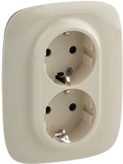 Розетка LEGRAND DIY VALENA Allure 2К+З с/шт двойная слоновая кость 753826 - фото 69579