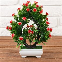 Бонсай Деревце двойное с розочками 18*24см микс 4295780 - фото 71191