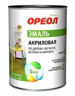 Эмаль ОРЕОЛ акриловая матовая зеленая 1,9кг 32338-14 - фото 78570