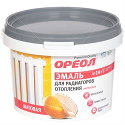 Эмаль ОРЕОЛ для радиаторов Акрил белая матовая 0,8кг - фото 78618