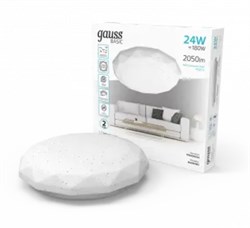 Светильник GAUSS LED Basic Space Diamond НПС 24W 2050Lm 4000K 220-240V IP20 340*300*75 995439224 - фото 78676
