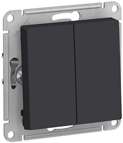 Выключатель WESSEN AtlasDesign 2-кл. сх5, 10АХ, механизм карбон ATN001051 - фото 79865