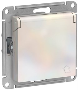 Розетка WESSEN AtlasDesign з/к, со шт, крыш, 16А, IP20, механизм жемчуг ATN000446 - фото 80038
