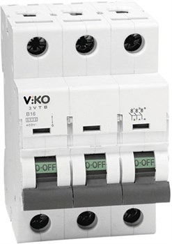 Автомат 3P 32А 3кА В-С 3VTB-3B32 (VIKO) 613-36032 - фото 80179