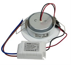 Светильник светодиодный Feron встраиваемый ультратонкий 3W 4000К 230V 180Lm IP20 белый AL500 27927 - фото 80302