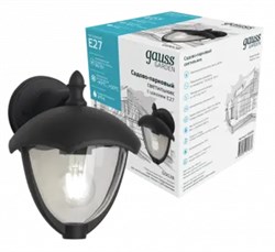 Светильник GAUSS Aura садово-парковый на стену вниз 188*210*238, 170-240V, 1*E27, 60W, IP54, 1/6 - фото 80653