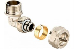 Угольник Valtec обжимной нар. резьба 20*1/2 VTm.353 - фото 80770