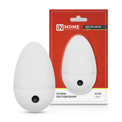 Ночник светодиодный IN HOME NLE 06-LW-DS белый с датчиком освещения - фото 80895