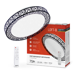 Светильник светодиодный IN HOME COMFORT Loft-B 75Вт 230В 3000-6500К 6000Лм 500*100мм с пультом - фото 81121