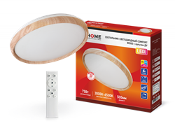 Светильник светодиодный IN HOME COMFORT WOOD 75Вт 3000-6500К с пультом - фото 81124