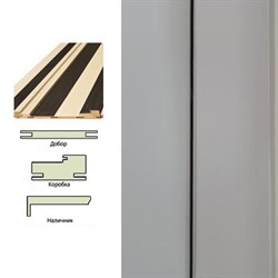 Коробка ЛЕСКОМ телескопическая 70*32*2070 с уплотнителем серый софт (стойка1-шт) - фото 81327