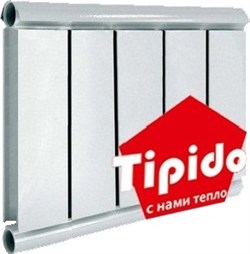 Радиатор отопительный алюминиевый TIPIDO 250/10 (белый) - фото 81604