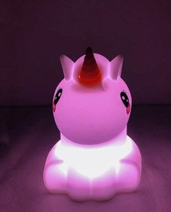 Светильник ARTSTYLE Единорог светодиодный аккумуляторный, силиконовый с RGB-подсветкой, средний 1Вт - фото 81915
