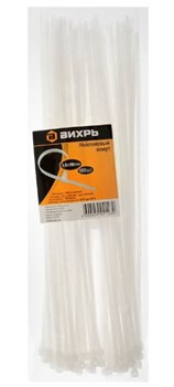 Хомуты ВИХРЬ нейлоновые 3,6*180 Б (100шт) 73/9/1/19 - фото 82662