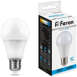 Лампа светодиодная Feron 10W 230V E27 6400K A60 25459 - фото 83047