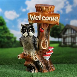 Фигура садовая КЕРАМИКА РУЧНОЙ РАБОТЫ Сова Welcome, 60см 6755993 - фото 83205