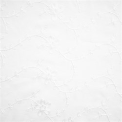 Штора тюль цветок 500*275 см с вышивкой молочный 46339 - фото 84819