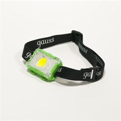 Фонарь налобный GAUSS 3W 150Lm 3*AAA модель GFL305 - фото 85530