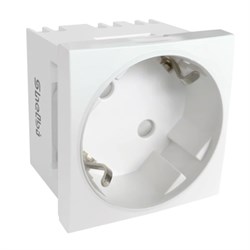Розетка Shelbi одинарная 33° с з/к, 250В, 16А, белая SS45-33-W - фото 85753