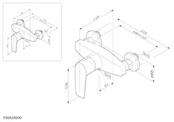 Смеситель AM.PM для душа Gem, черный F90A20022 - фото 85992