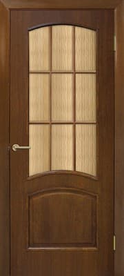 Полотно ОМИС дверное Капри (кора бронза) ПОС 400*2000*40 дуб тонированный под орех - фото 8603