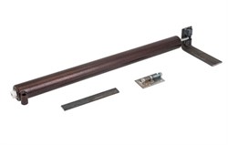 Доводчик КОС дверной пневматический Doorstop до 150кг антик.серебро темн. - фото 86582