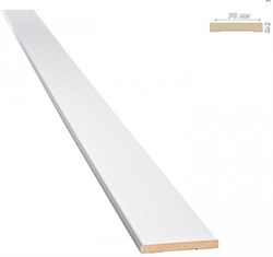 Наличник НОВЫЙ СТИЛЬ МДФ прямоугольный ПП Premium NA7bm-St (2200x70x8 мм)белый матовый - фото 86741