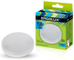 Лампа светодиодная ERGOLUX LED-GX53-15W-4500К 14239 - фото 87140