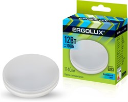 Лампа светодиодная ERGOLUX LED-GX53-12W-4500К 14237 - фото 87142