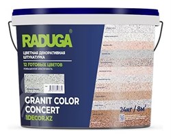 Штукатурка декоративная РАДУГА-35 DECOR GRANIT Colorl Consert Янтарная свирель 15кг - фото 87185