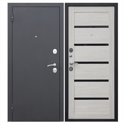 Дверь металлическая Гарда Муар Лиственница мокко Царга (860мм) правая - фото 8765