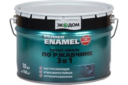 Грунт-эмаль по ржавчине РОГНЕДА Экодом 3 в 1 серая 10кг - фото 88002