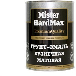 Грунт-Эмаль КУЗНЕЧНАЯ КВИЛ MISTER HARDMAX RAL 9005 глубоко-черный 0,9 КГ - фото 88475
