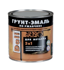Грунт-эмаль DALI молотковая по ржавчине черный 2л - фото 88502