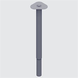 Ножка телескопическая Ø50 L800-1200mm weiss alu. 11133-00500 - фото 88609