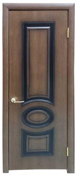 Полотно ЛЕСКОМ дверное Экшпон Неаполь ясень коричневый/черная патина глухое 70 - фото 89650