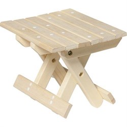 Табурет БАННЫЕ ШТУЧКИ складной шлифованный 34х34х26см 3597 - фото 89655