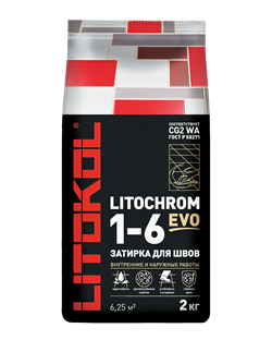 Затирка LITOCHROM 1-6 EVO LE 120 жемчужно-серый 2кг - фото 93175