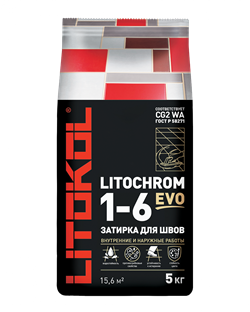 Затирка LITOCHROM 1-6 EVO LE 200 белый 5кг - фото 93184