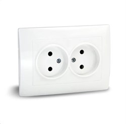 Розетка UNIT VITA 2-я с/у 10А, белая 280300441 - фото 93508