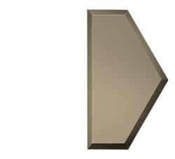 Плитка ДСТ зеркальная бронзовая матовая ПОЛУСОТА 100х173 мм. с фацетом СОЗБм1(у) - фото 93715