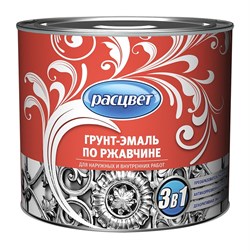 Грунт-эмаль по ржавчине алкидная РАСЦВЕТ синяя 2.7 кг - фото 93905