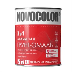 Эмаль NOVOCOLOR 3в1 коричневый 2,6кг 380712-06 - фото 94533