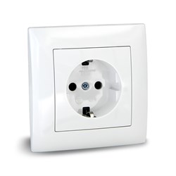 Розетка UNIT VITA 1-я с/з с/у з/к 16А, белый 280300439 - фото 94547