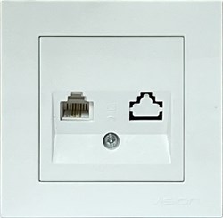 Розетка VISION компьютерная, белая 600-0200-230 - фото 95300