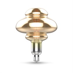 Лампа GAUSS LED Filament BD160 8W 330Lm 2400К Е27 gray flexible 162802008 - фото 95754