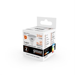 Лампа GAUSS LED Elementary MR16 3.5W 2700k 1/10/100 LD13514 - фото 96016